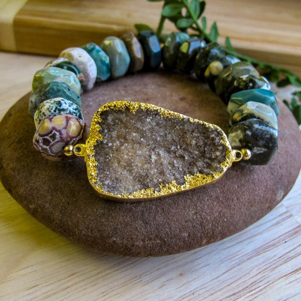 African Jasper Druzy Bracelet