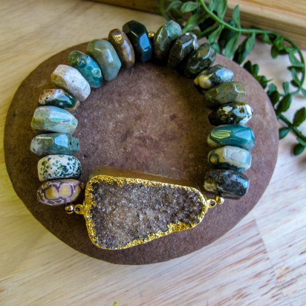 African Jasper Druzy Bracelet - Image 4