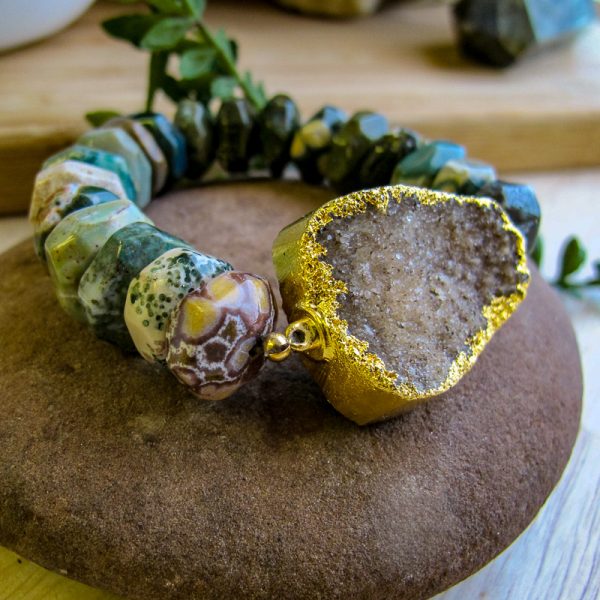 African Jasper Druzy Bracelet - Image 3