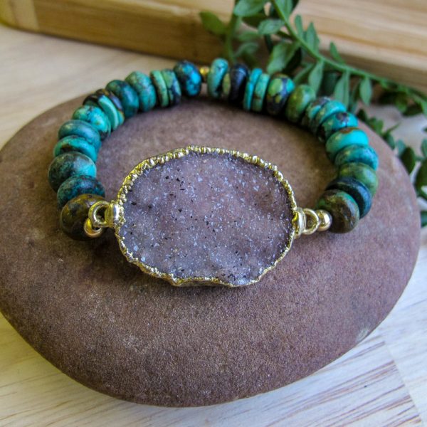 Turquoise Druzy Bracelet - Image 2