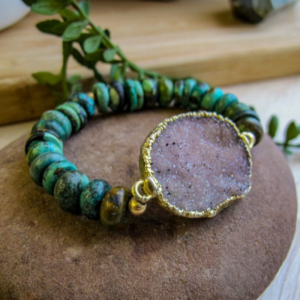 Turquoise Druzy Bracelet