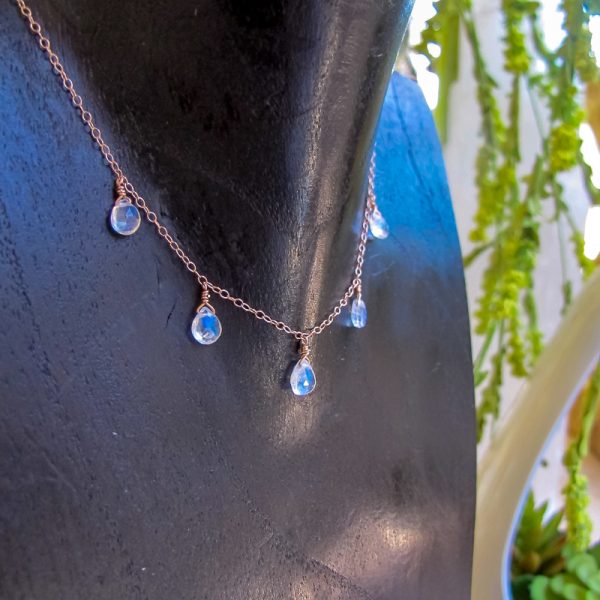 Many Moons Moonstone Teardrop Necklace - Image 2
