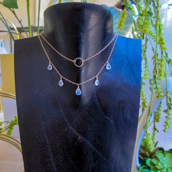 Many Moons Moonstone Teardrop Necklace - Image 3