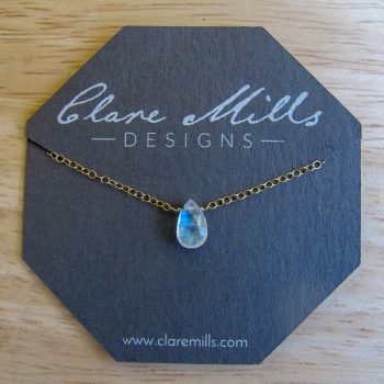 Luna Moonstone Teardrop Necklace