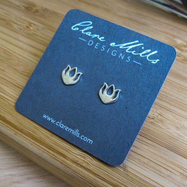 Lotus Flower Stud Earrings