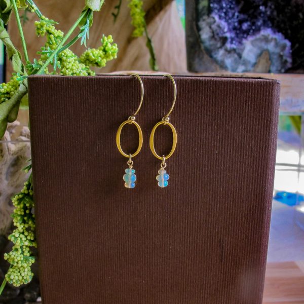 Minimalist Opal Earrings
