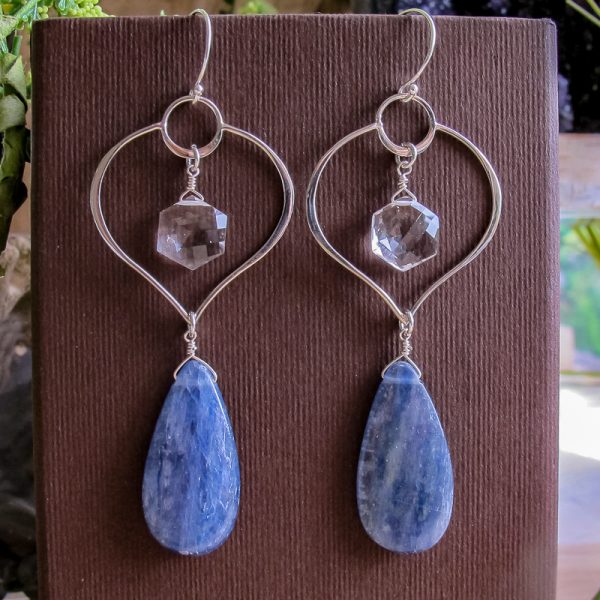 Single Lotus Gemstone Earrings
