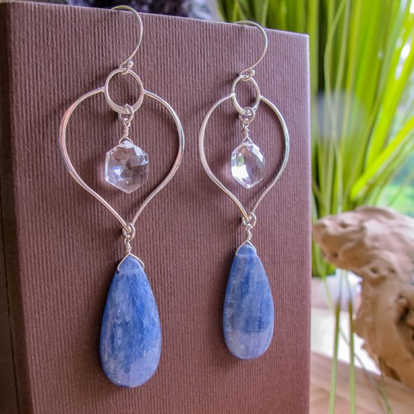 Single Lotus Gemstone Earrings - Image 2
