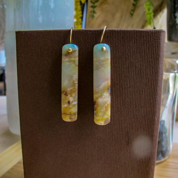 Amazonite Bar Earrings - Image 2