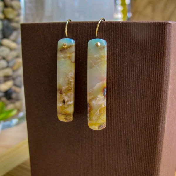 Amazonite Bar Earrings