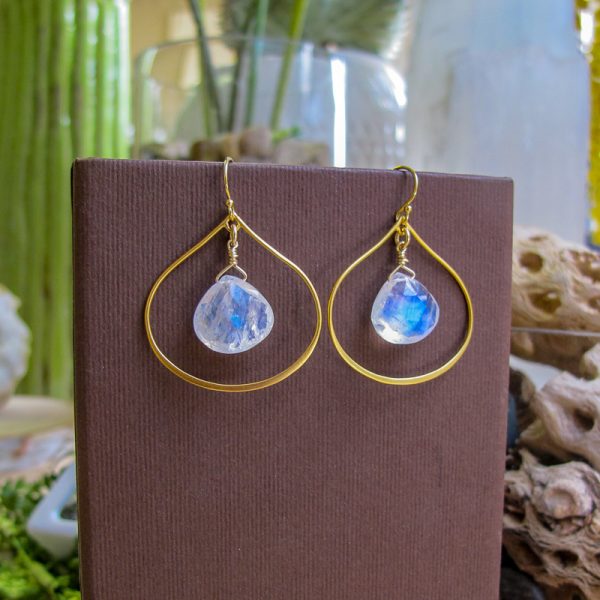 Seja Moonstone Teardrop Earrings - Image 2