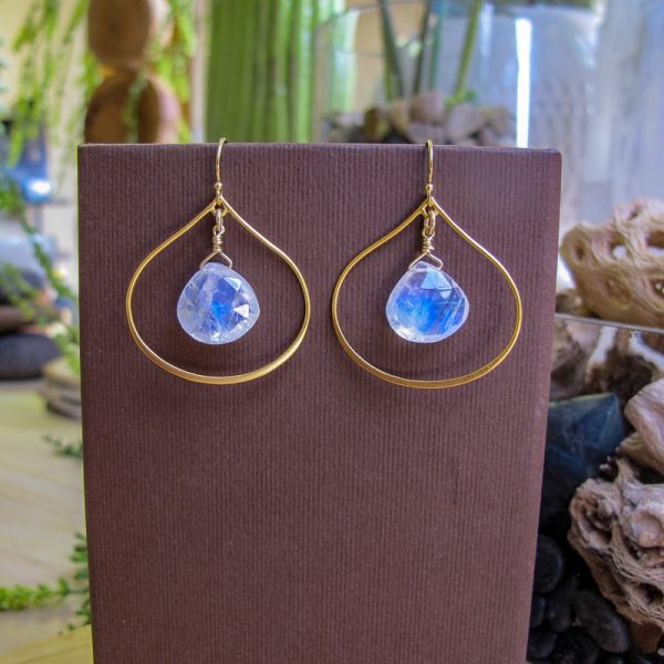 Seja Moonstone Teardrop Earrings