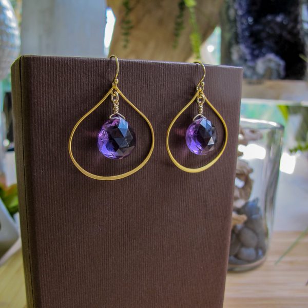 Seja Amethyst Teardrop Earrings