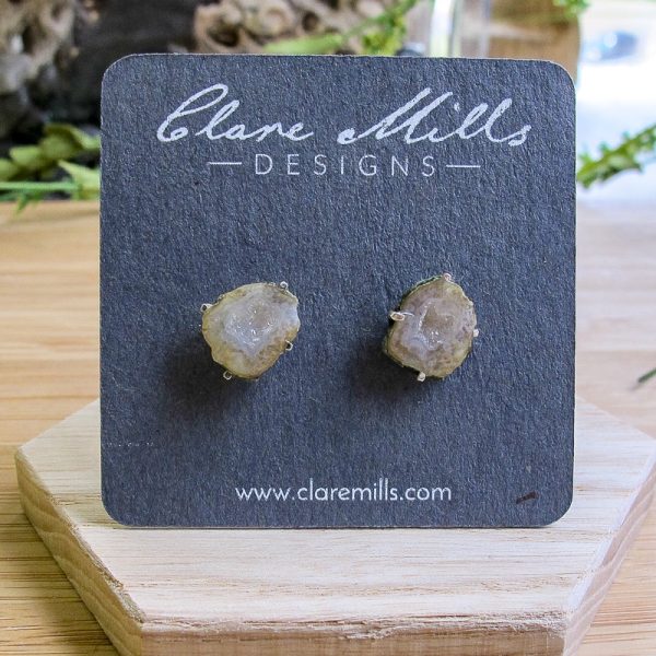 Geode Stud Earrings - Image 3