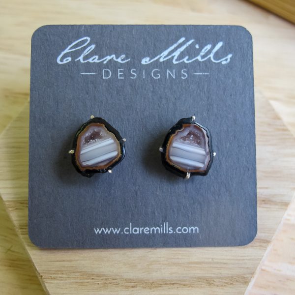 Geode Stud Earrings - Image 6