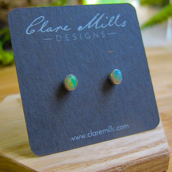 Ethiopian Opal Stud Earrings