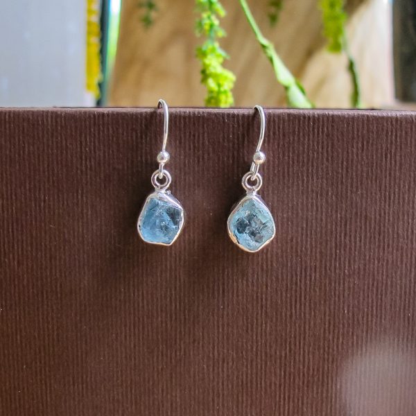 Sterling Silver Raw Gemstone Earrings