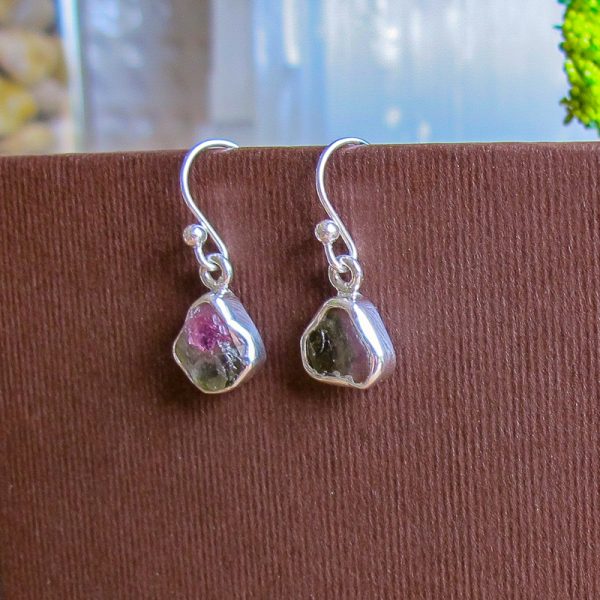 Sterling Silver Raw Gemstone Earrings - Image 5