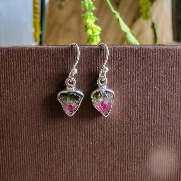 Sterling Silver Raw Gemstone Earrings - Image 3