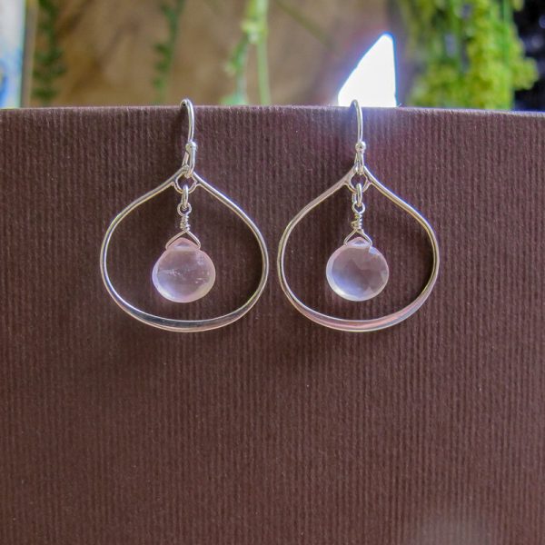Small Teardrop Gemstone Earrings - Image 3