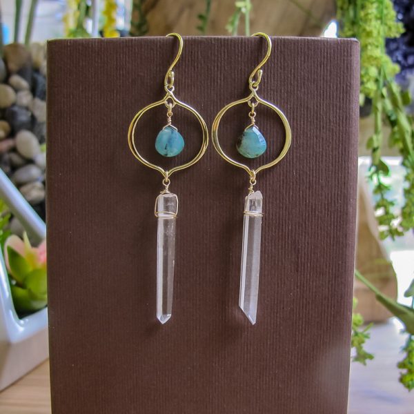 Arabesque Quartz Gemstone Earrings - Image 4