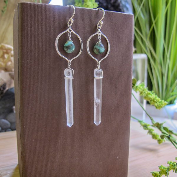 Arabesque Quartz Gemstone Earrings - Image 2
