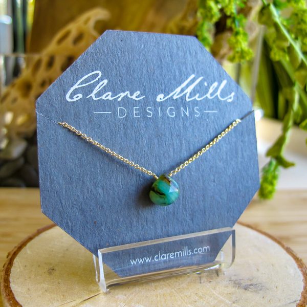 Gemstone Teardrop Necklace - Image 2
