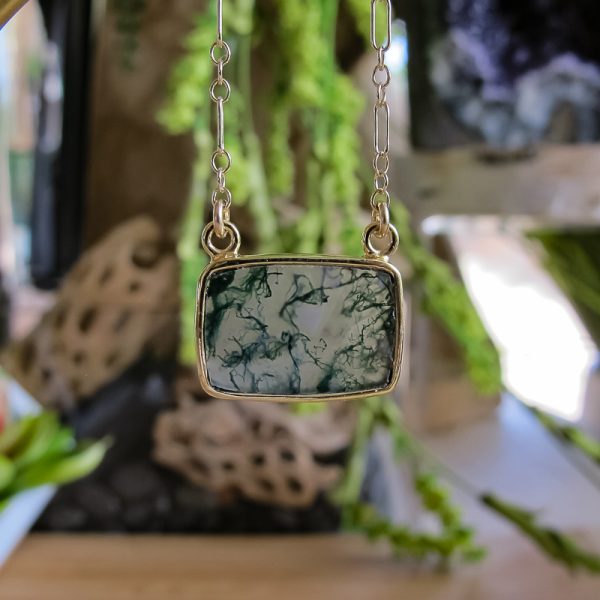 Stone Crush Moss Agate Necklace
