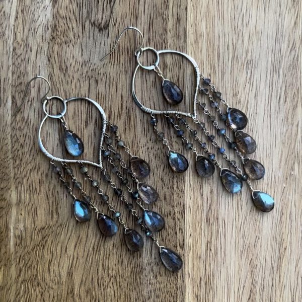 Labradorite Chandelier Earrings - Image 3