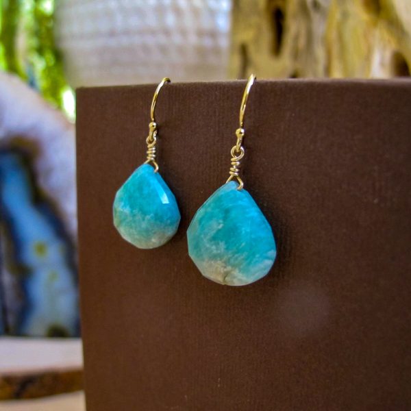 Amazonite Teardrop Gemstone Earrings