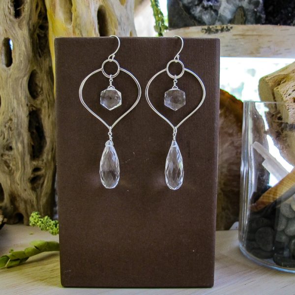 Quartz Lotus Earrings