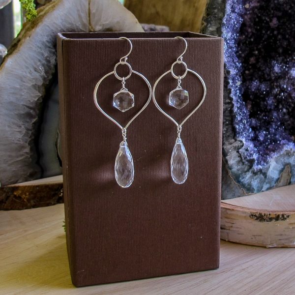 Quartz Lotus Earrings - Image 4