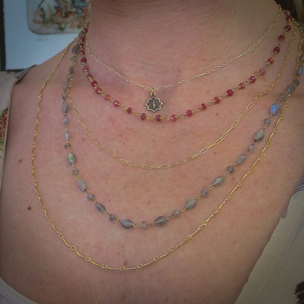 Lay It On Me  Ruby and Turquoise Necklace - Image 2