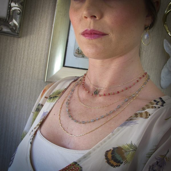 Lay It On Me  Ruby and Turquoise Necklace - Image 3