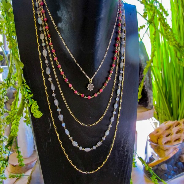 Lay It On Me  Ruby and Turquoise Necklace