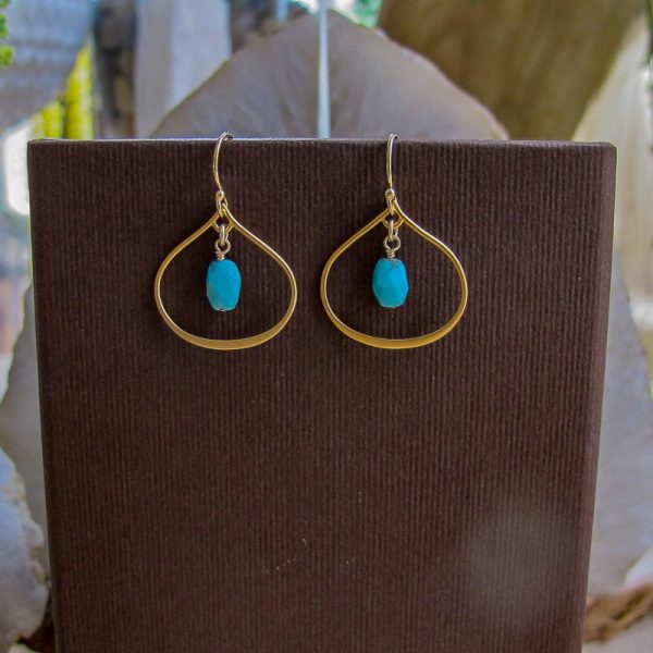 Petite Teardrop Turquoise Earrings