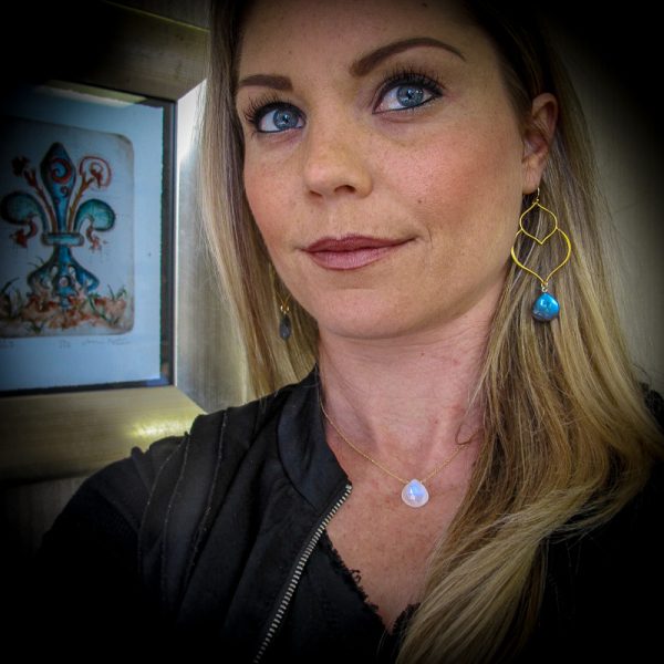 AAA Labradorite Double Lotus Earrings - Image 5