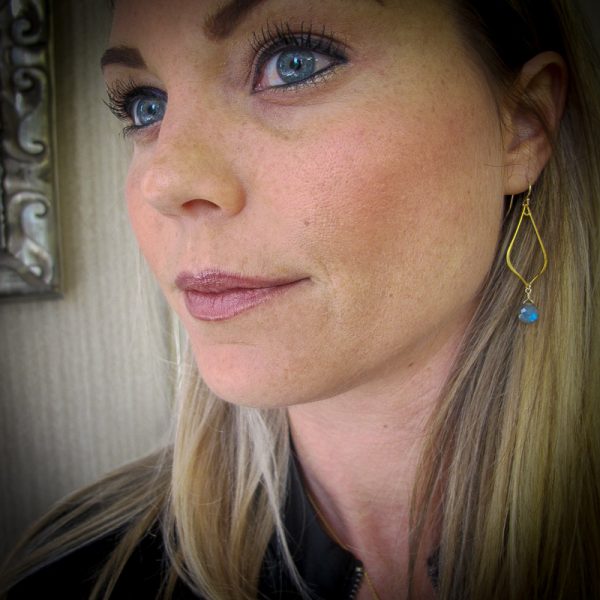 Labradorite Teardrop Earrings - Image 3