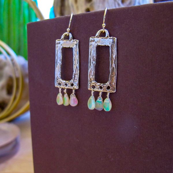 Ethiopian Opal Teardrop Earrings - Image 2