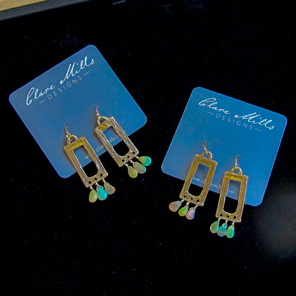 Ethiopian Opal Teardrop Earrings - Image 4