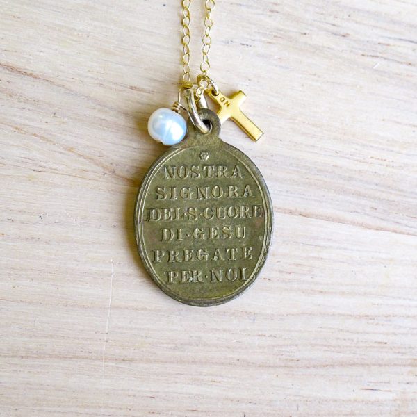 Our Lady of the Sacred Heart of Jesus Italian Necklace - Image 3