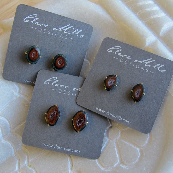 Tabasco Geode Stud Earrings