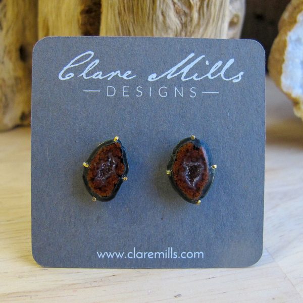 Tabasco Geode Stud Earrings - Image 2