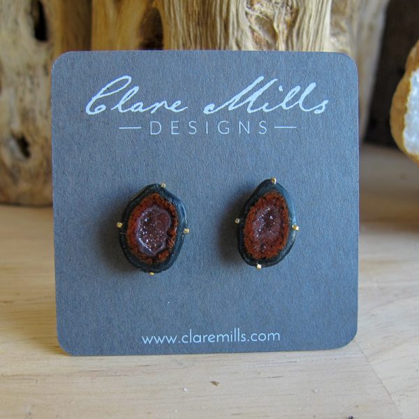 Tabasco Geode Stud Earrings - Image 4