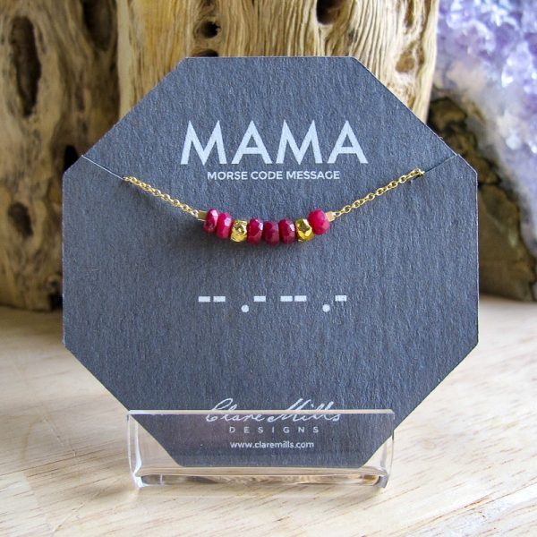 Ruby Mama Morse Code Bracelet