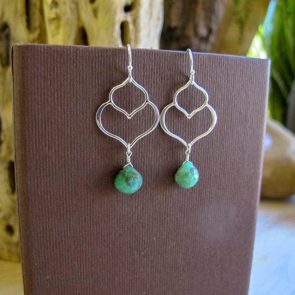 Baby Lotus Peruvian Opal Earrings - Image 3