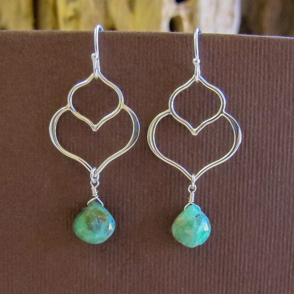Baby Lotus Peruvian Opal Earrings