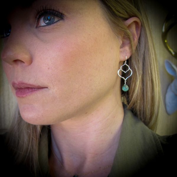 Baby Lotus Peruvian Opal Earrings - Image 4