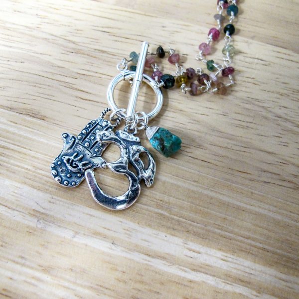 Hamsa Hand & Om Necklace