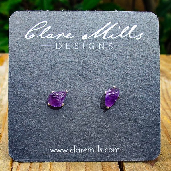 Amethyst Stud Earrings